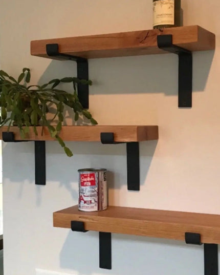 The Auburn Z Open Shelf Support Shelf Support 3"  Depth Finish Raw - Uncoated Metal | Industrial Farm Co