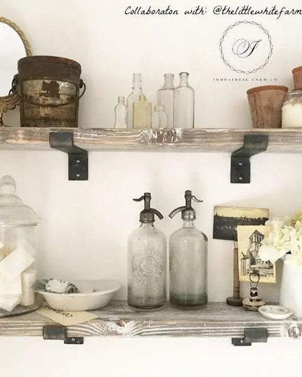 The Auburn Z Open Shelf Support Shelf Support 3"  Depth Finish Silver Powder Coat | Industrial Farm Co