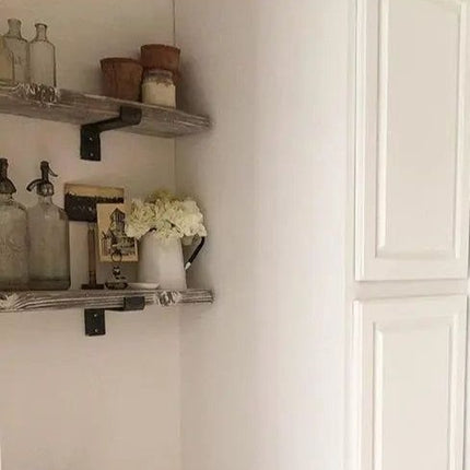 The Auburn Z Open Shelf Support Shelf Support 4"  Depth Finish Black Powder Coat | Industrial Farm Co