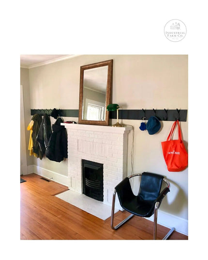 The Bo Style Lodge Coat Rack Coat Rack 10" Wall Mount Length Finish Black Powder Coat | Industrial Farm Co