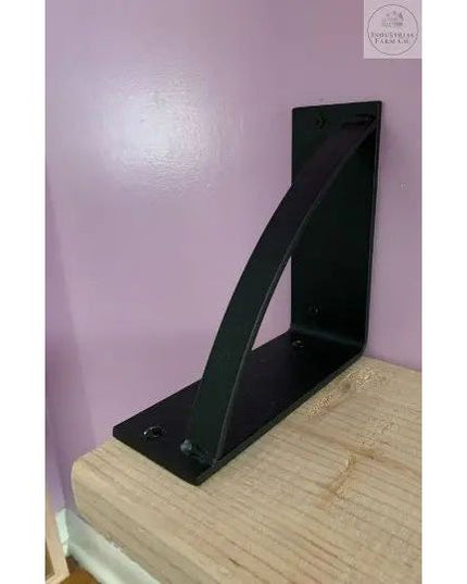 The Brie Bookshelf Bracket Brackets/Corbels 5" Depth x 5" Wall Mount Length Finish Gold Powder Coat | Industrial Farm Co