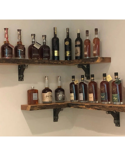 The Butch Shelf Supports Shelf Support 6" Depth x 6" Wall Mount Length Color Black Powder Coat | Industrial Farm Co