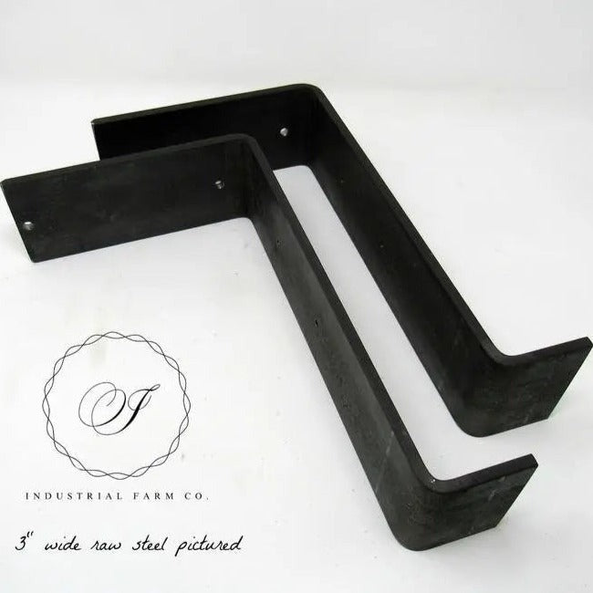 The Cedarvale Shelf Supports Shelf Support 3"  Depth Finish Black Powder Coat | Industrial Farm Co