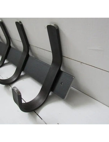 The Christopher Double Hook Coat Rack Coat Rack 20" Wall Mount Length Finish Gold Powder Coat | Industrial Farm Co