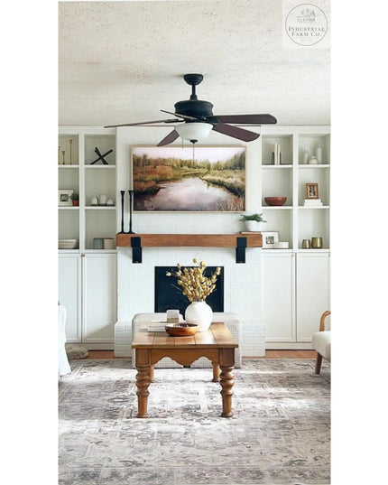 The Clermont Farmhouse Shelf Mantle Support Brackets/Corbels 6" Depth x 8" Wall Mount Length Finish Copper Powder Coat | Industrial Farm Co