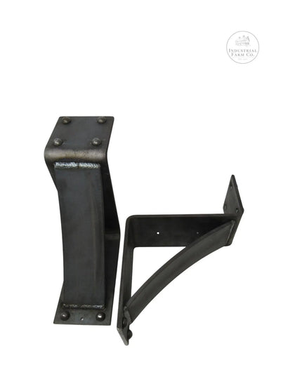 The Clermont Farmhouse Shelf Mantle Support Brackets/Corbels 6" Depth x 8" Wall Mount Length Finish Gold Powder Coat | Industrial Farm Co