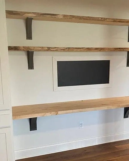 The Dibbles Floating Shelf Bracket Brackets/Corbels 5" Depth x 7" Wall Mount Length Finish Raw - Uncoated Metal | Industrial Farm Co