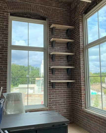 The Dibbles Floating Shelf Bracket Brackets/Corbels 5" Depth x 7" Wall Mount Length Finish Copper Powder Coat | Industrial Farm Co