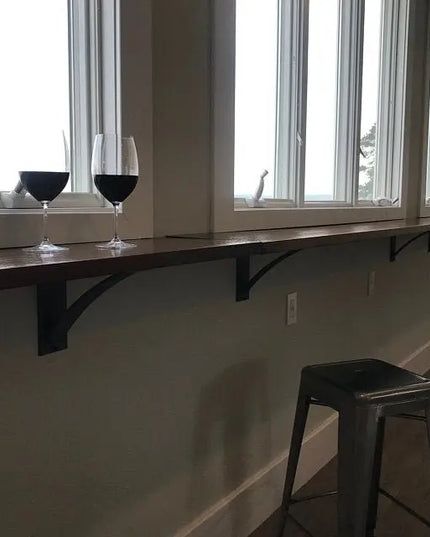 The Dibbles Floating Shelf Bracket Brackets/Corbels 6" Depth x 6" Wall Mount Length Finish Raw - Uncoated Metal | Industrial Farm Co