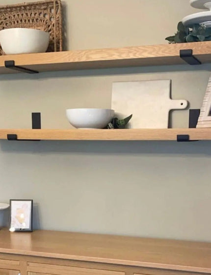 The Earl Style J Shelf Bracket Shelf Support 3"  Depth Finish Black Powder Coat | Industrial Farm Co