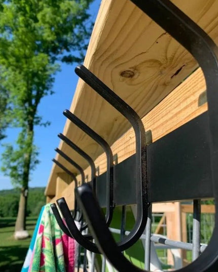 The Eastman Coat & Hook Rack Coat Rack 10"  Wall Mount Length Finish Clear Coat | Industrial Farm Co