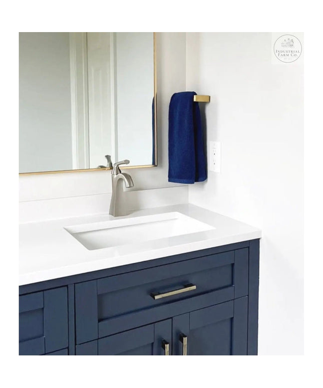 The Emma Towel Holder Door Handle/Pull 7" Wall Mount Length Finish Raw - Uncoated Metal | Industrial Farm Co