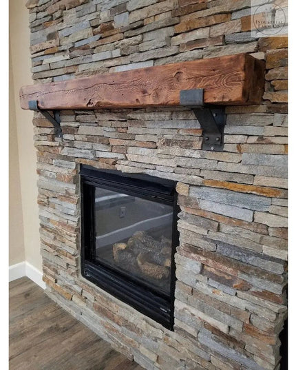 The Fulton Style Heavy Duty Mantel Support Brackets/Corbels 6" Depth x 6" Wall Mount Length Finish Raw - Uncoated Metal | Industrial Farm Co