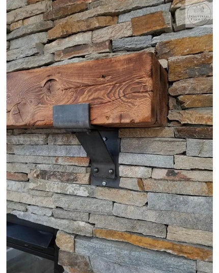 The Fulton Style Heavy Duty Mantel Support Brackets/Corbels 6" Depth x 6" Wall Mount Length Finish Copper Powder Coat | Industrial Farm Co