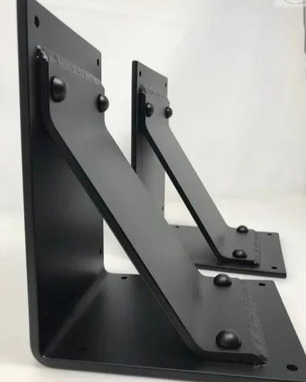 The Geneseo Bracket Supports Brackets/Corbels 6" Depth x 6" Wall Mount Length Finish Silver Powder Coat | Industrial Farm Co