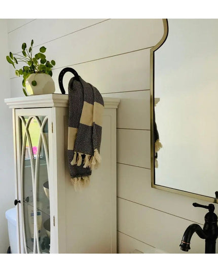 The Ginger Horseshoe Hook Towel Bar Gold Powder Coat   | Industrial Farm Co