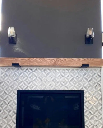 The Glimmerglass J Shelf or Mantel Bracket Shelf Support 3"  Depth Finish Silver Powder Coat | Industrial Farm Co