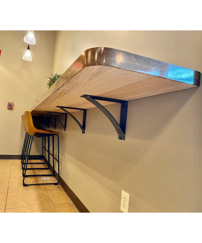 The Hattie Style Bracket Supports - Sold Individually Shelf Support 5" Depth x 5" Wall Mount Length Finish Raw - Uncoated Metal | Industrial Farm Co