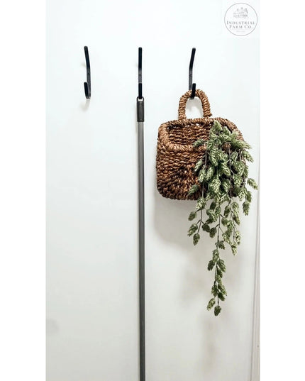 The Henrietta Double Hooks (Set of 2) Hook .5" Wide Finish Silver Powder Coat | Industrial Farm Co