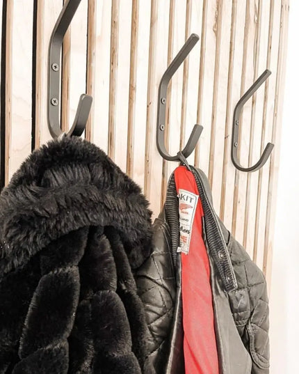 The Henrietta Double Hooks (Set of 2) Hook 1" Wide Finish Gold Powder Coat | Industrial Farm Co