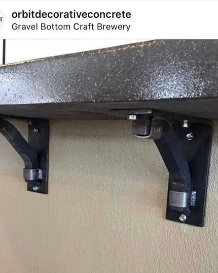 The Hornell Industrial Shelf Support Shelf Support 7" Depth x 7" Wall Mount Length Finish Black Powder Coat | Industrial Farm Co