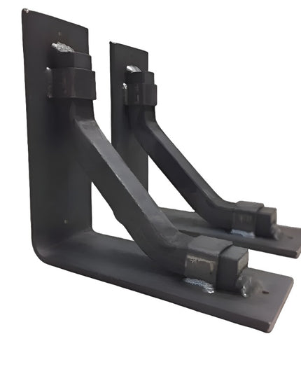 The Hornell Industrial Shelf Support Shelf Support 7" Depth x 7" Wall Mount Length Finish Silver Powder Coat | Industrial Farm Co