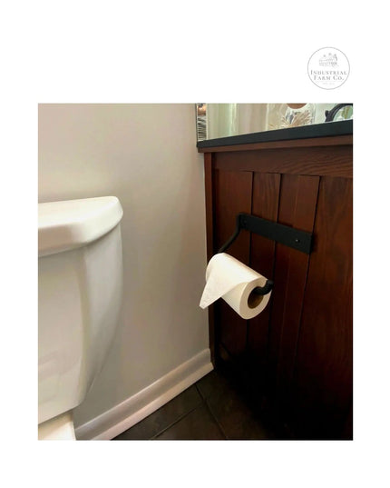 The Howlett Hill Toilet Paper Holder Toilet Paper Holder Open on the Left Finish Clear Coat | Industrial Farm Co