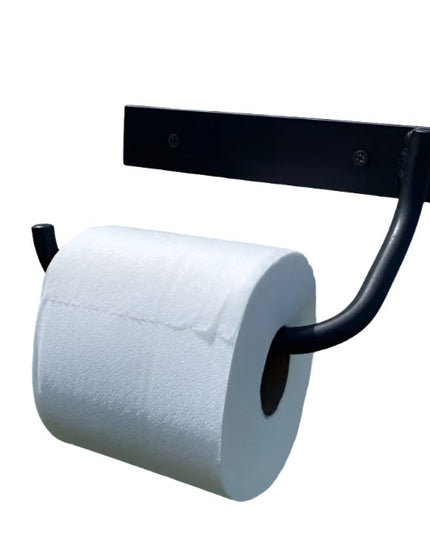 The Howlett Hill Toilet Paper Holder Toilet Paper Holder Open on the Left Finish Black Powder Coat | Industrial Farm Co