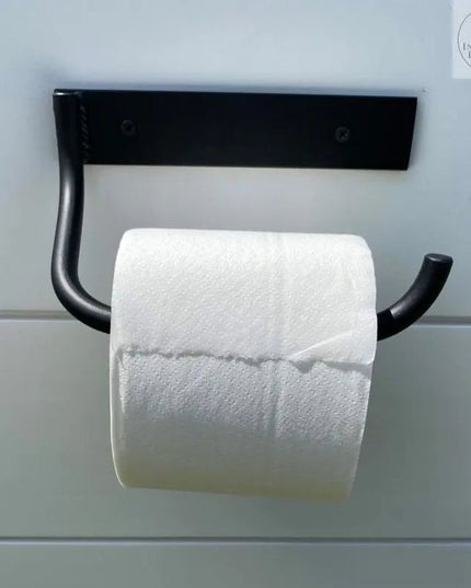 The Howlett Hill Toilet Paper Holder Toilet Paper Holder Open on the Left Finish Gold Powder Coat | Industrial Farm Co