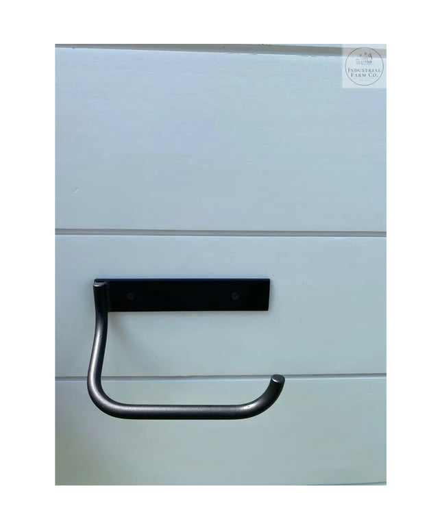 The Howlett Hill Toilet Paper Holder Toilet Paper Holder Open on the Right Finish Silver Powder Coat | Industrial Farm Co