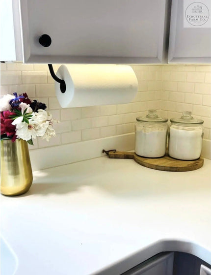 The Hyde Hall Paper Towel Holder Paper Towel Holder Open on the Left Finish Clear Coat | Industrial Farm Co