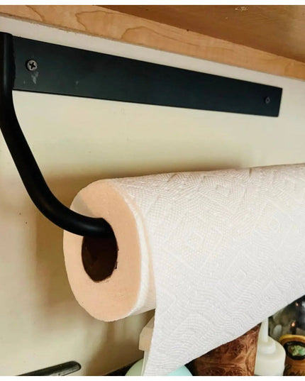 The Hyde Hall Paper Towel Holder Paper Towel Holder Open on the Left Finish Black Powder Coat | Industrial Farm Co