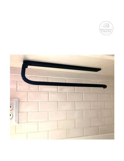 The Hyde Hall Paper Towel Holder Paper Towel Holder Open to the Right Finish Black Powder Coat | Industrial Farm Co
