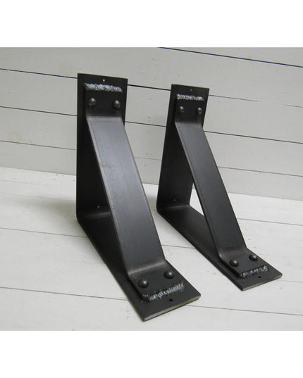 The Ithaca Rustic Bracket Support Brackets/Corbels 6" Depth x 6" Wall Mount Length Finish Gold Powder Coat | Industrial Farm Co