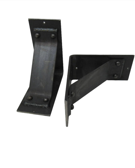 The Ithaca Rustic Bracket Support Brackets/Corbels 6" Depth x 6" Wall Mount Length Finish Black Powder Coat | Industrial Farm Co