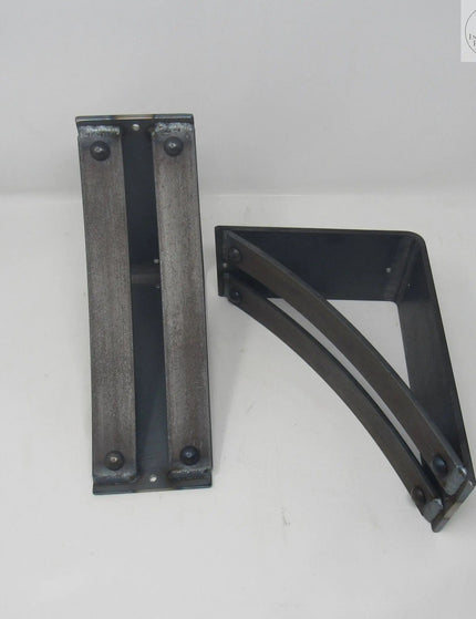 The Jamestown 4" Wide Shelf Bracket Brackets/Corbels 8" Depth x 8" Wall Mount Length Finish Black Powder Coat | Industrial Farm Co