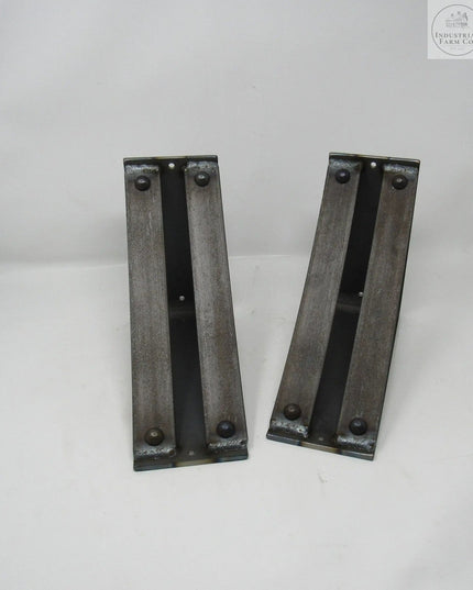 The Jamestown 4" Wide Shelf Bracket Brackets/Corbels 8" Depth x 8" Wall Mount Length Finish Silver Powder Coat | Industrial Farm Co