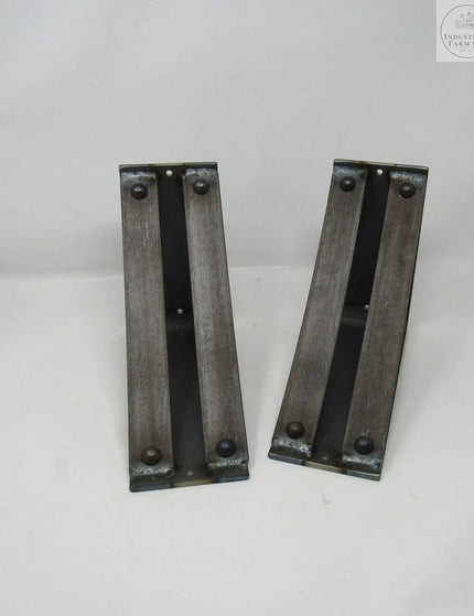 The Jamestown 4" Wide Shelf Bracket Brackets/Corbels 8" Depth x 8" Wall Mount Length Finish Silver Powder Coat | Industrial Farm Co