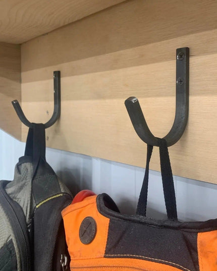 The Kenny Metal Wall Hooks Hook .5"  Wide Hook Finish Clear Coat | Industrial Farm Co