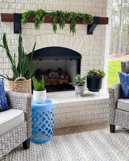 Kudlick Farmhouse Mantel Bracket Brackets/Corbels 5.5" Depth x 6" Wall Mount Length Finish Silver Powder Coat | Industrial Farm Co