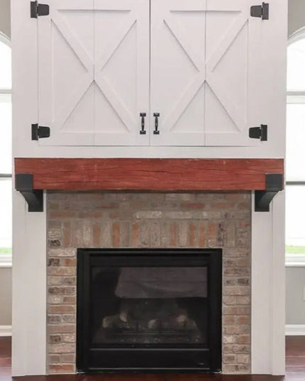 Kudlick Farmhouse Mantel Bracket Brackets/Corbels 6.5" Depth x 6" Wall Mount Length.5 Finish Raw - Uncoated Metal | Industrial Farm Co