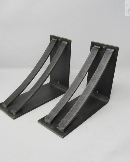 The Little Falls Metal Corbel Brackets/Corbels 8" Depth x 8" Wall Mount Length Finish Copper Powder Coat | Industrial Farm Co