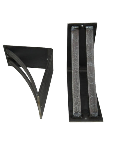 The Little Falls Metal Corbel Brackets/Corbels 8" Depth x 8" Wall Mount Length Finish Gold Powder Coat | Industrial Farm Co