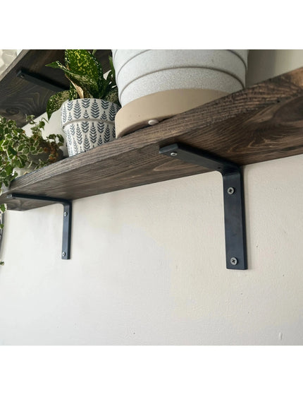 The Liverpool L Style Support Shelf Support 4" Depth x 4" Wall Mount Length Finish Raw - Uncoated Metal | Industrial Farm Co