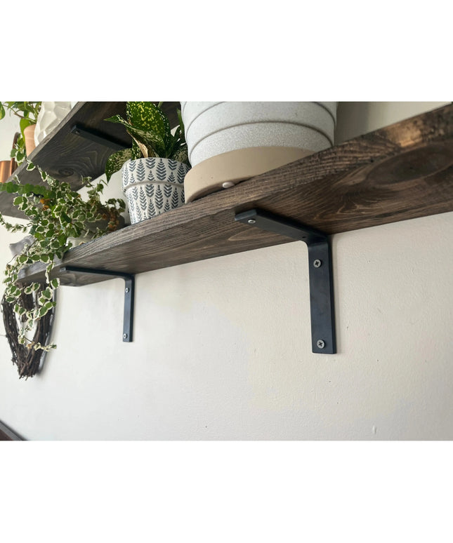 The Liverpool L Style Support Shelf Support 4" Depth x 4" Wall Mount Length Finish Raw - Uncoated Metal | Industrial Farm Co