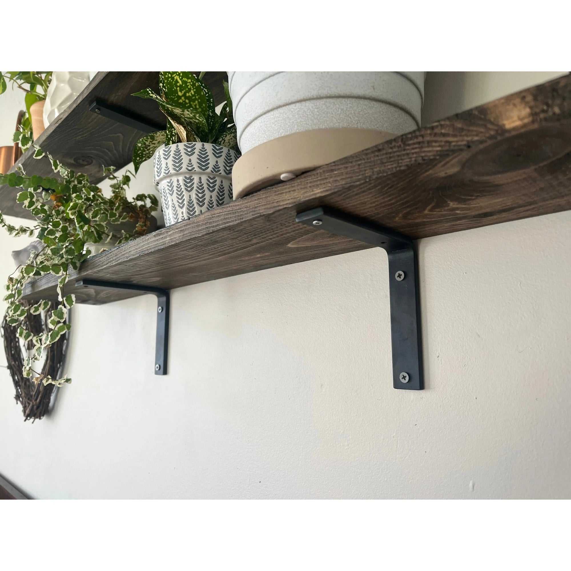 The Liverpool L Style Support Shelf Support 4" Depth x 4" Wall Mount Length Finish Raw - Uncoated Metal | Industrial Farm Co