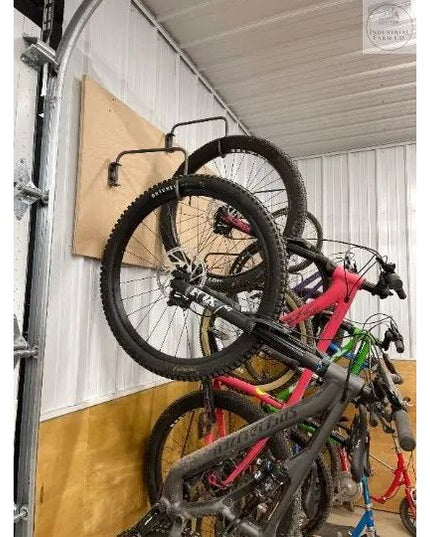 The Logan Wall Mounted Bike Rack Hook Regular Rim Finish Gold Powder Coat | Industrial Farm Co