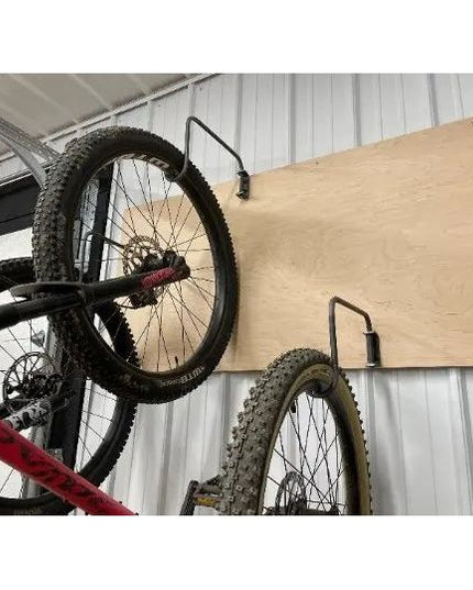 The Logan Wall Mounted Bike Rack Hook Regular Rim Finish Silver Powder Coat | Industrial Farm Co