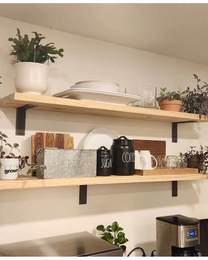 The Lucas L Bracket Shelf Support 4" Depth x 4" Wall Mount Length Finish Copper Powder Coat | Industrial Farm Co