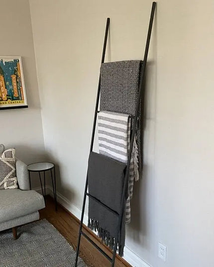 The Lynn Metal Ladder Decorative Ladder 4 ft Tall Style 18 In Wide | Industrial Farm Co